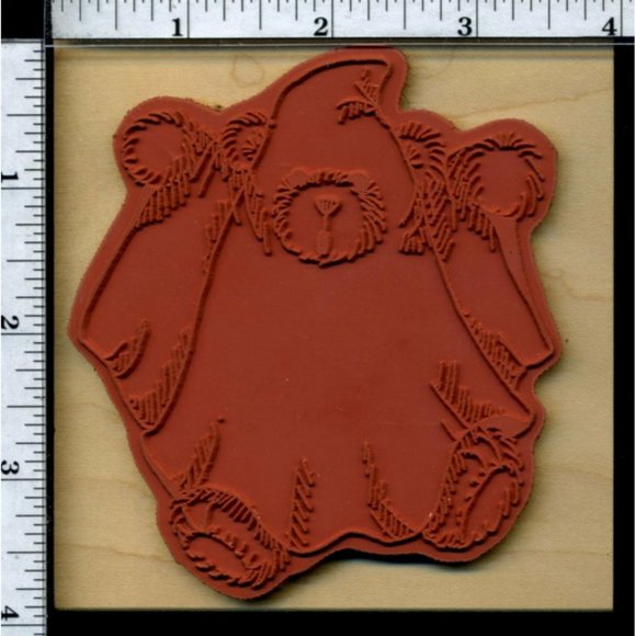 JUDIKINS Ghost Bear Wood Mount Rubber Stamp #5233-H Made in USA uninked - Picture 2 of 2